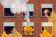 Правила поведения при пожаре в общественном месте